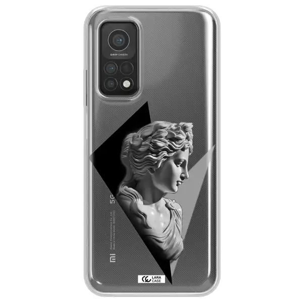 a close-up of a statue Xiaomi Mi 10T Clear TPU Case