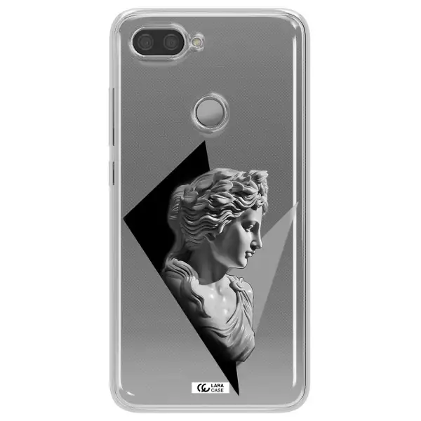 a close-up of a statue Xiaomi Mi 8 Lite Clear TPU Case