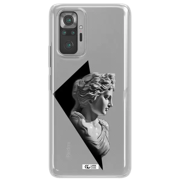 a close-up of a statue Xiaomi Note 10 Pro Clear TPU Case