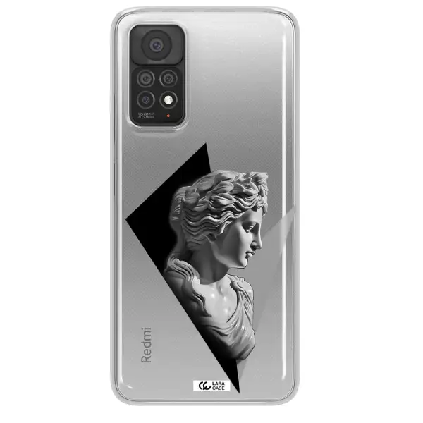 a close-up of a statue Xiaomi Note 11 Pro Clear TPU Case