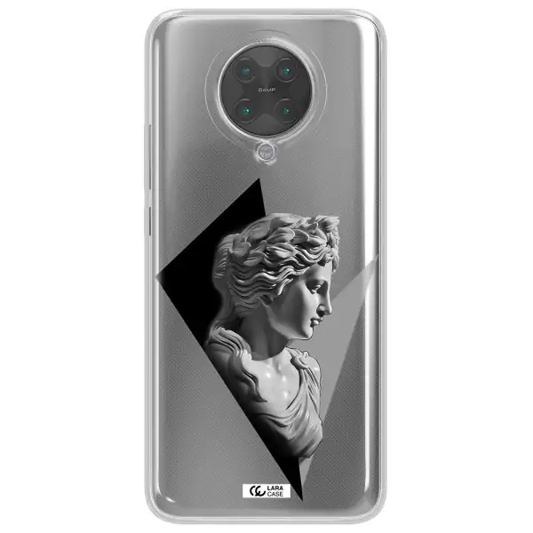 a close-up of a statue Xiaomi Poco F2 Pro Clear TPU Case