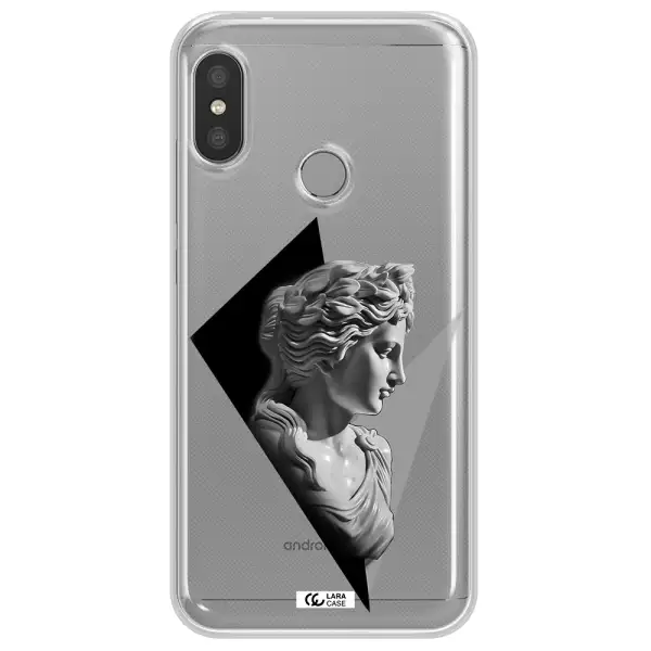 a close-up of a statue Xiaomi Redmi 6 Pro Clear TPU Case