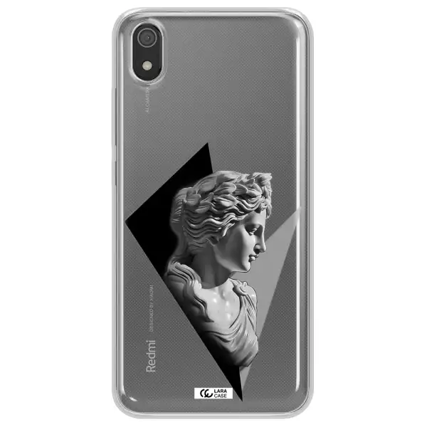 a close-up of a statue Xiaomi Redmi 7A Clear TPU Case