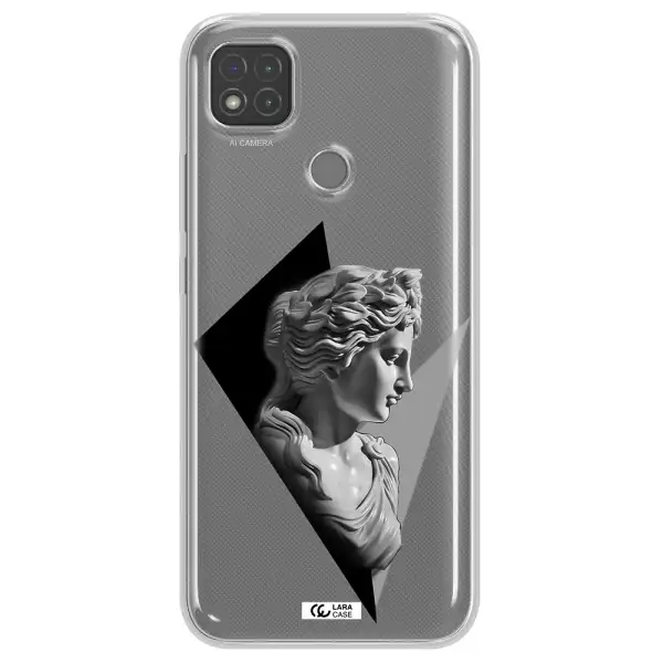 a close-up of a statue Xiaomi Redmi 9C Clear TPU Case