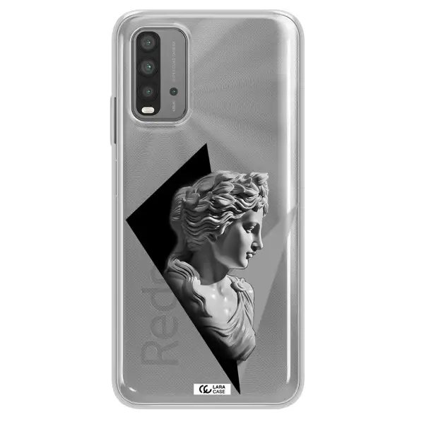 a close-up of a statue Xiaomi Redmi 9T Clear TPU Case
