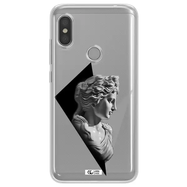 a close-up of a statue Xiaomi Redmi Note 6 Pro Clear TPU Case