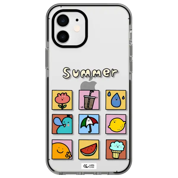 summer vibes Apple iPhone 11 impact black border Case