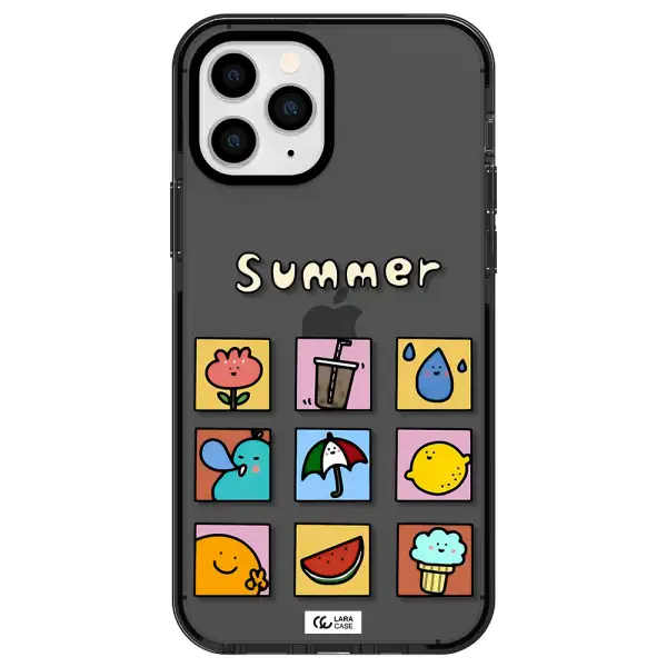 summer vibes Apple iPhone 11 pro impact Smoke Black Case