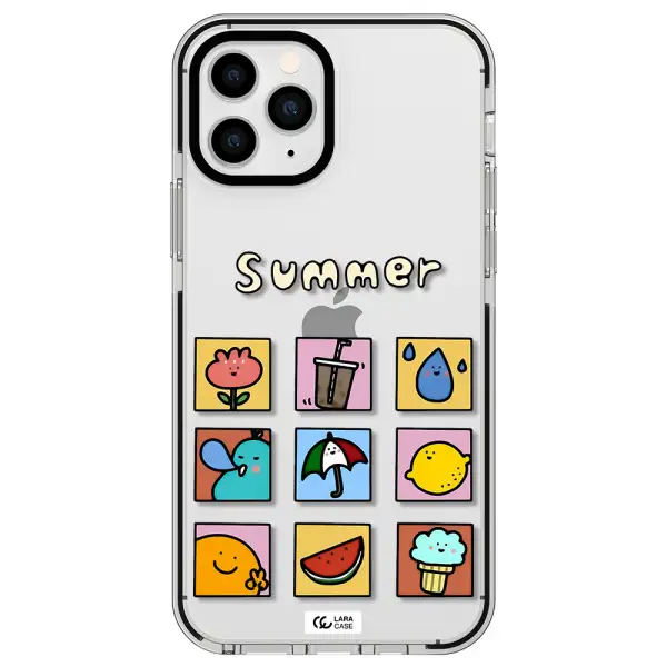 summer vibes Apple iPhone 11 pro max impact black border Case