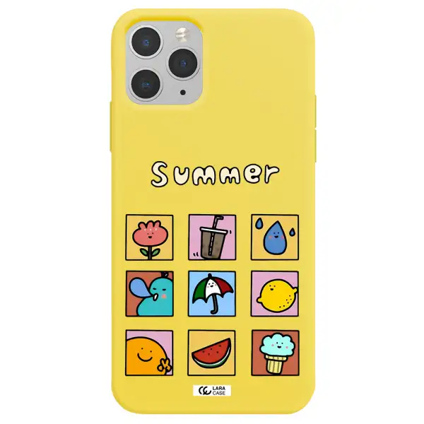 summer vibes Apple iPhone 11 pro max Silicone canary yellow Case