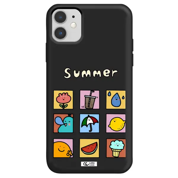 summer vibes Apple iPhone 11 Silicone black Case