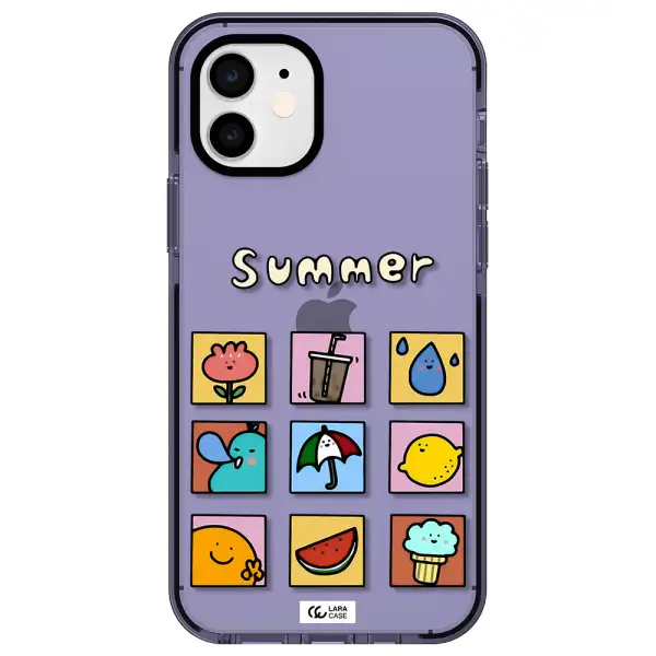 summer vibes Apple iPhone 12 impact Lilac Case