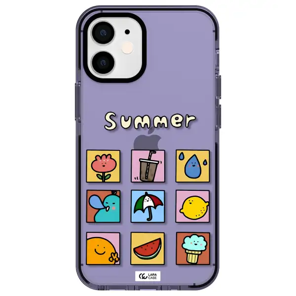 summer vibes Apple iPhone 12 mini impact Lilac Case