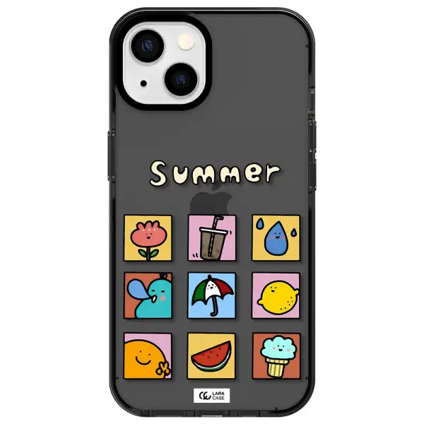 summer vibes Apple iPhone 13 impact Smoke Black Case
