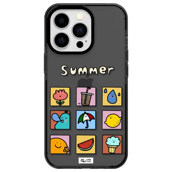 summer vibes Apple iPhone 13 Pro impact Smoke Black Case
