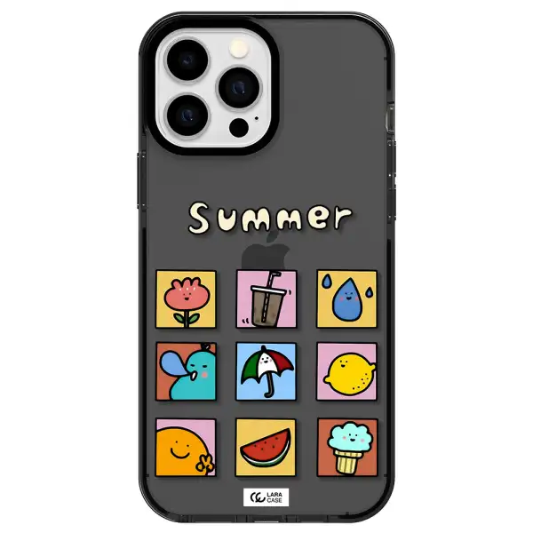 summer vibes Apple iPhone 13 Pro Max impact Smoke Black Case