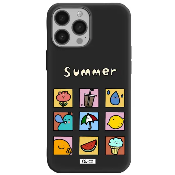 summer vibes Apple iPhone 13 Pro Max Silicone black Case