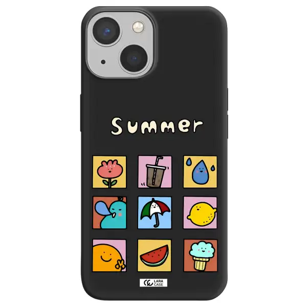 summer vibes Apple iPhone 13 Silicone black Case