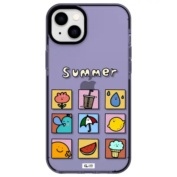 summer vibes Apple iPhone 14 plus impact Lilac Case