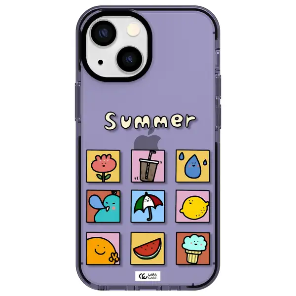 summer vibes Apple iPhone 15 impact Lilac Case