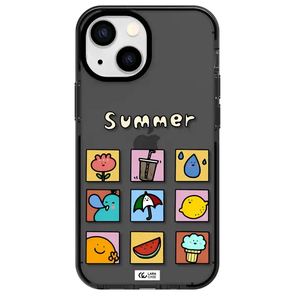 summer vibes Apple iPhone 15 Plus impact Smoke Black Case
