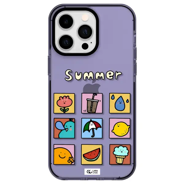 summer vibes Apple iPhone 15 Pro impact Lilac Case