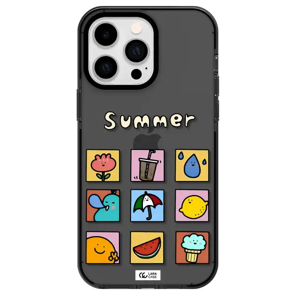 summer vibes Apple iPhone 15 Pro Max impact Smoke Black Case