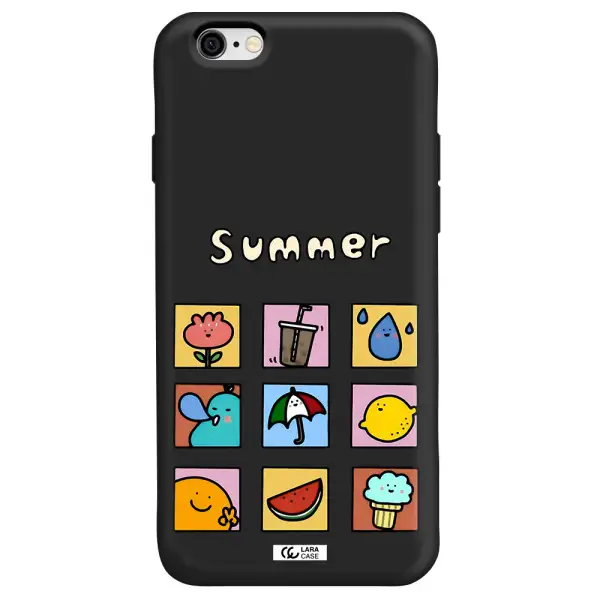 summer vibes Apple iPhone 6 Silicone black Case