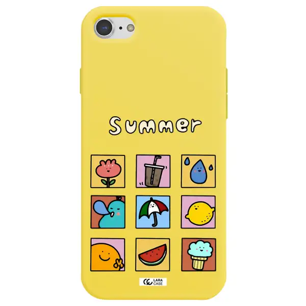 summer vibes Apple iPhone 7 Silicone canary yellow Case