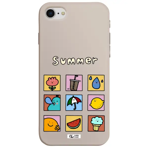 summer vibes Apple iPhone se 2020 Silicone Stone Case