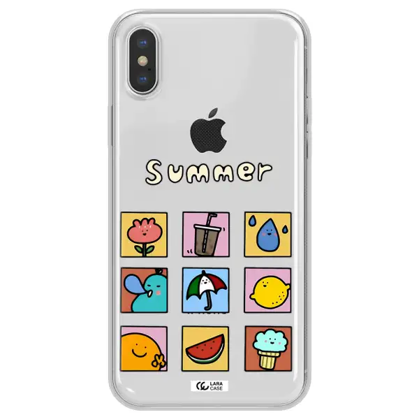 summer vibes Apple iPhone X Clear TPU Case