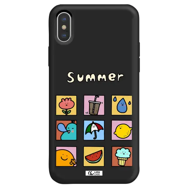 summer vibes Apple iPhone X Silicone black Case