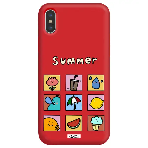 summer vibes Apple iPhone XS Silicone Imperial Red Case