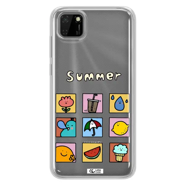 summer vibes Huawei Y5P Clear TPU Case