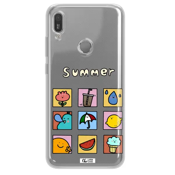 summer vibes Huawei Y6 2019 Clear TPU Case