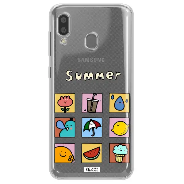 summer vibes Samsung A20 Clear TPU Case