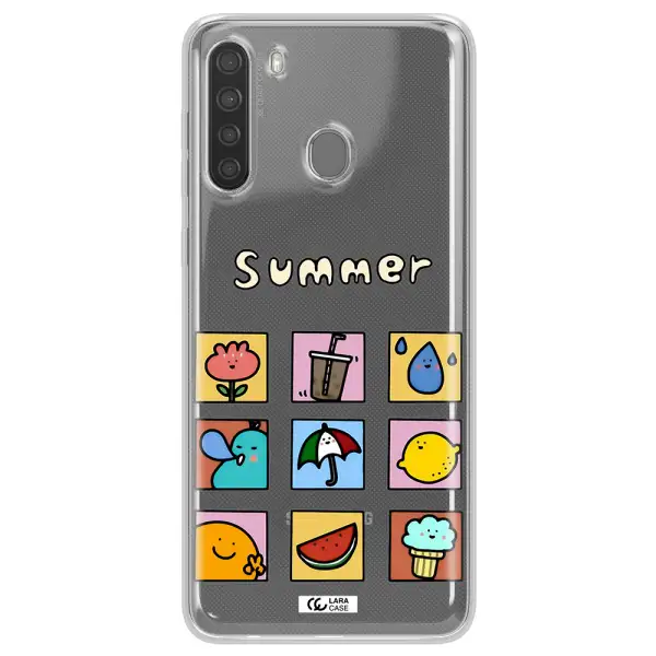 summer vibes Samsung A21 Clear TPU Case