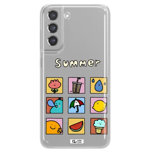 summer vibes Samsung A21 Fe Clear TPU Case