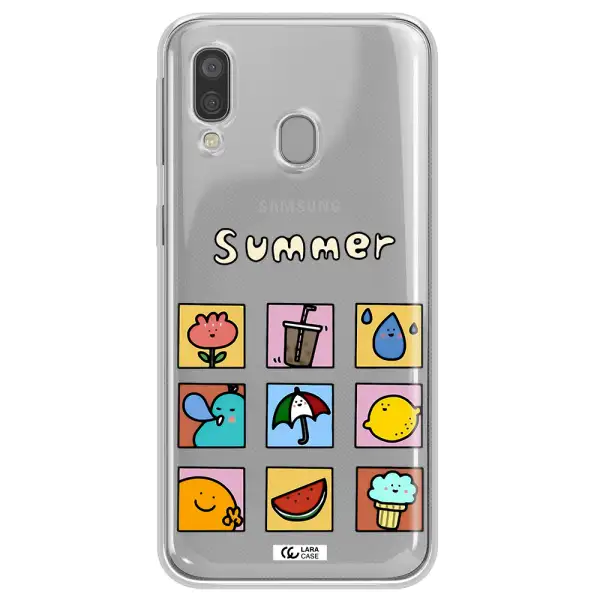 summer vibes Samsung A40 Clear TPU Case