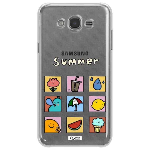 summer vibes Samsung J7 2015 Clear TPU Case