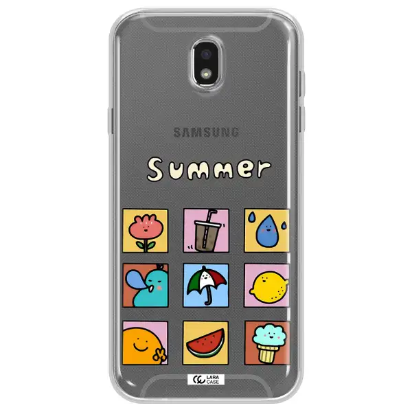 summer vibes Samsung J7 Pro Clear TPU Case