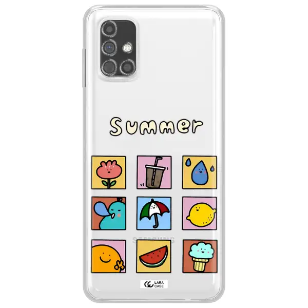 summer vibes Samsung M31S Clear TPU Case