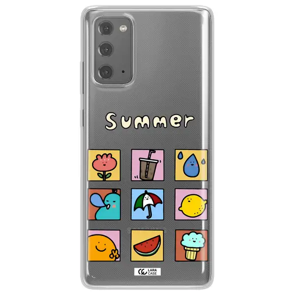 summer vibes Samsung Note 20 Clear TPU Case