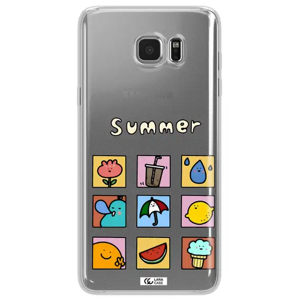summer vibes Samsung Note 5 Clear TPU Case