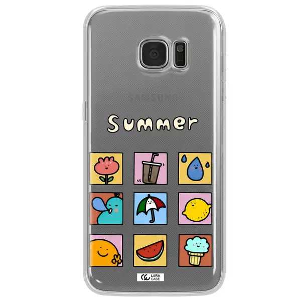 summer vibes Samsung S7 Edge Clear TPU Case