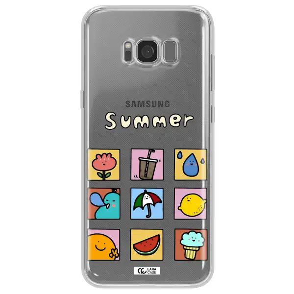 summer vibes Samsung S8 Clear TPU Case