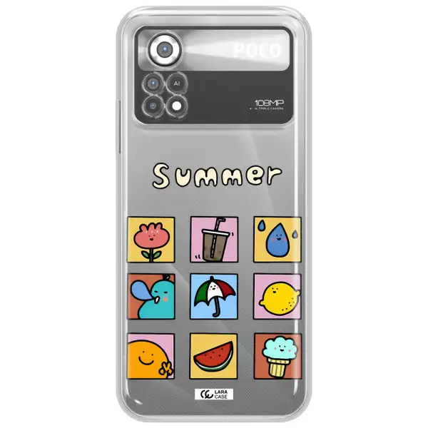 summer vibes Xiaomi Poco X4 Pro Clear TPU Case