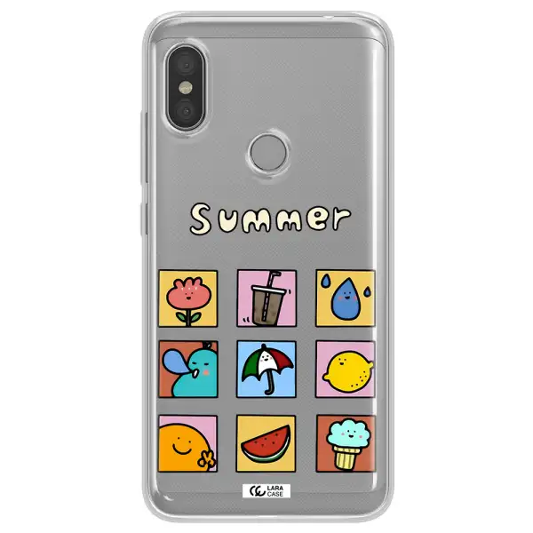 summer vibes Xiaomi Redmi Note 6 Pro Clear TPU Case