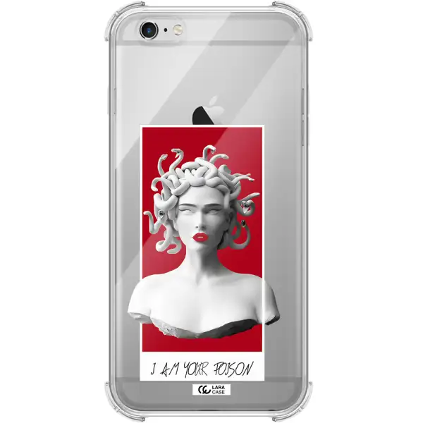 a statue of a woman with snakes on her head Apple iPhone 6S Clear PC Case