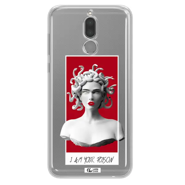 a statue of a woman with snakes on her head Huawei Mate 10 Lite Clear TPU Case